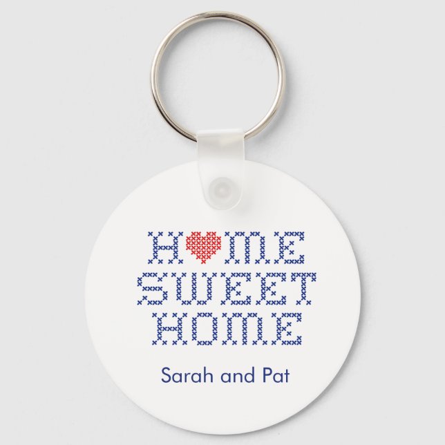 Llavero Personalizar el nombre. Hogar dulce hogar (Anverso)