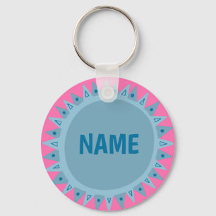 Llavero PERSONALIZAR IT Blue Sun Sunshine Name Etiqueta de