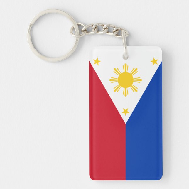 Llavero Personalizar la bandera de Filipinas (Frente)