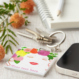 Llavero Personalizar la cadena de claves acrílicas de arte