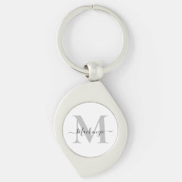 Llavero Personalizar Monograma Nombre Inicial Medalla Swir