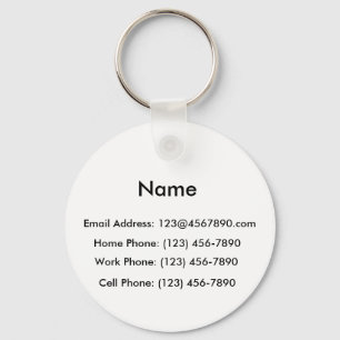 Llavero ¡Personalizar personal del Info él!