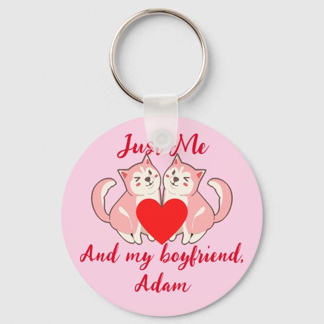 Llavero personalizar personalizado de pareja de valentina  (Anverso)