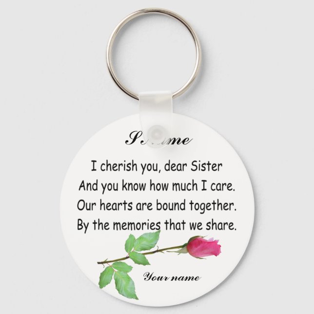 LLAVERO PERSONALIZAR SISTER-KEYCHAIN (Anverso)