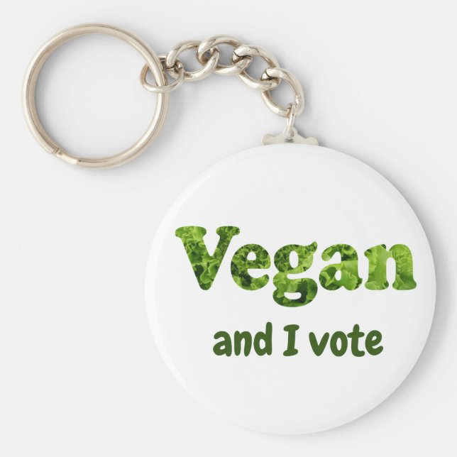 Llavero Personalizar Vegan Activista Voter (Frente)