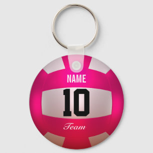 Llavero Personalizar Voleibol rosa brillante
