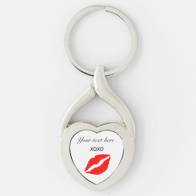 Llavero Personalizar XOXO LIPS Valentine (Anverso)