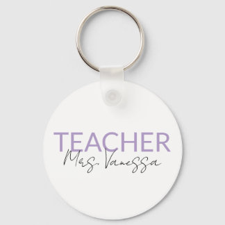 Llavero Personalization Teacher Name keychain, Retro Teach