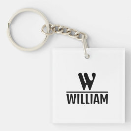 Llavero Personalize Monogram Name Acrylic Keychain
