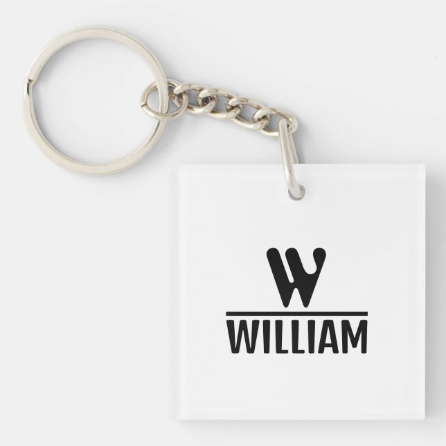 Llavero Personalize Monogram Name Acrylic Keychain (Frente)