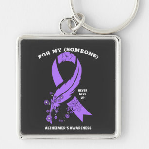 Llavero Personalized Alzheimer's Awareness Ribbon