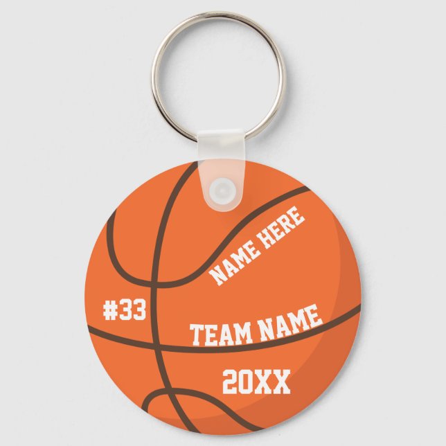 Llavero Personalized Basketball Keychain Team Player (Anverso)