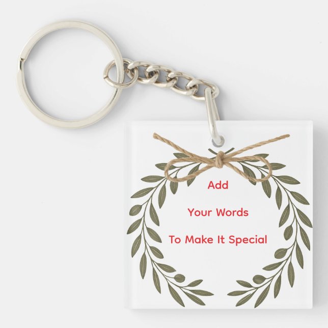 Llavero Personalized “Best Wishes” Acrylic Keychain (Frente)