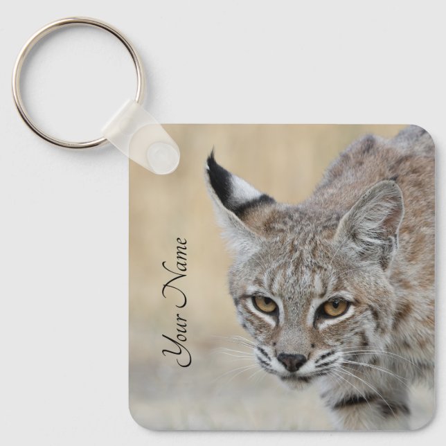 Llavero Personalized Bobcat Keychain - Add Your Name (Anverso)