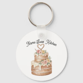 Llavero personalized Cake Keychain  Custom Name Baker Gift
