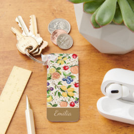 Llavero Personalized citrus Brown and beige pattern