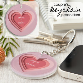 Llavero Personalized Couple's Heart