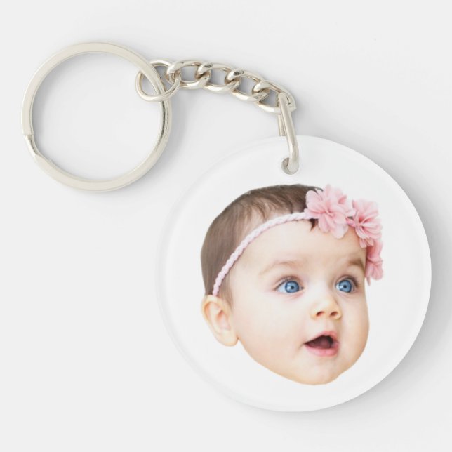 Llavero Personalized Cute Baby Face Photo Acrylic Keychain (Frente)