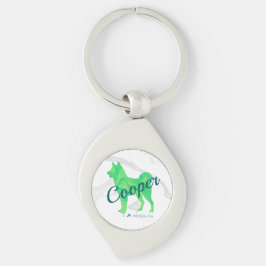 Llavero Personalized Cute Pastel Green Shiba Inu - Dog