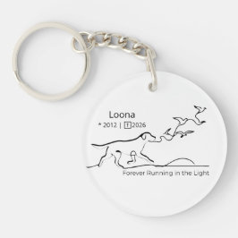 Llavero Personalized Dog Memorial Sympathy Line Art