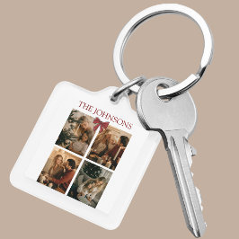 Llavero Personalized Family Christmas Photos Keychain