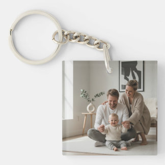 Llavero Personalized Family Double Sided Two Photo Keychai