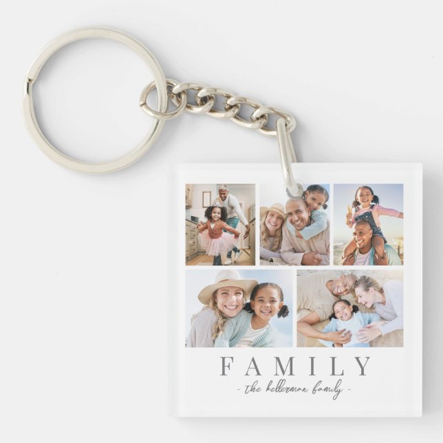 Llavero Personalized Family Photo Collage (Frente)