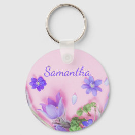 Llavero Personalized Floral Keychain | Blue Wildflowers