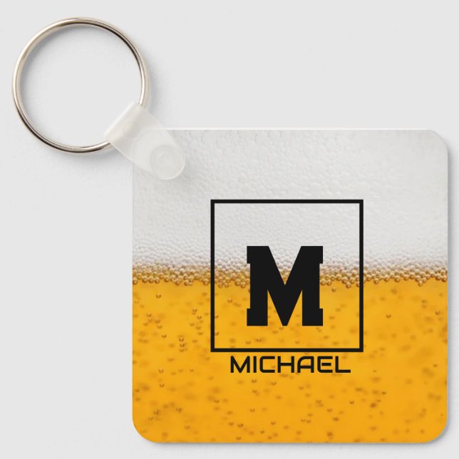 Llavero Personalized Frosted Beer Mug with Custom Name (Anverso)