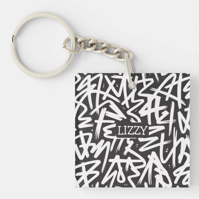 Llavero Personalized Graffiti Name Pattern — Custom Urban (Frente)