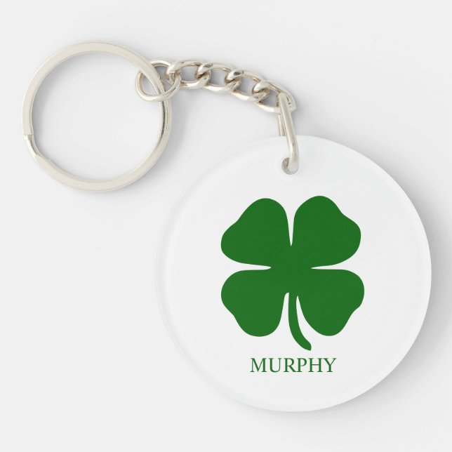 Llavero Personalized Green Clover (Frente)