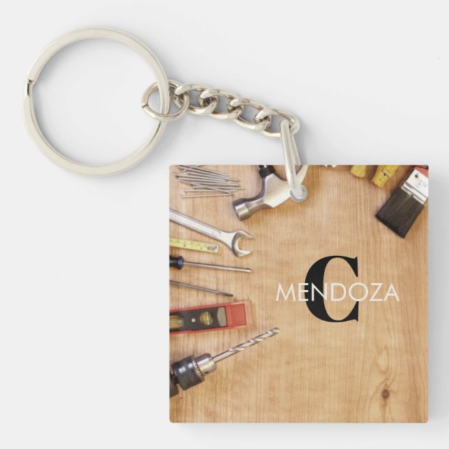 Llavero Personalized Handyman Carpenter Custom Name  (Frente)