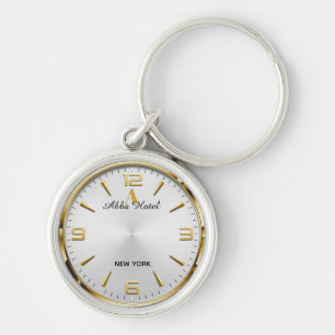 Llavero Personalized Hotel Name Luxury Gold Silver