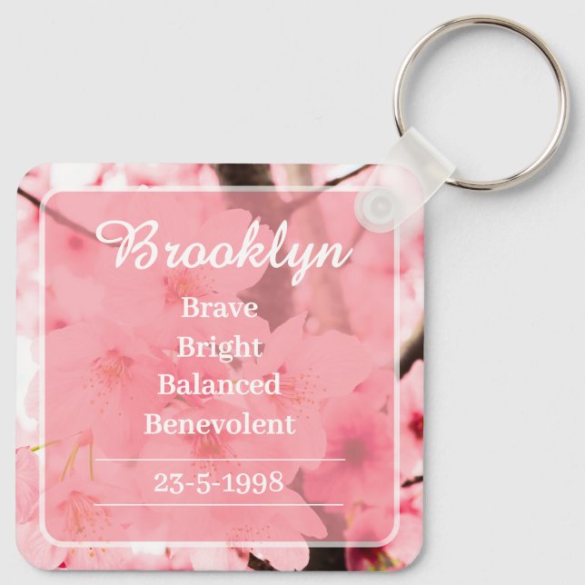 Llavero Personalized Initial Name Traits Keychain Gift (Reverso )