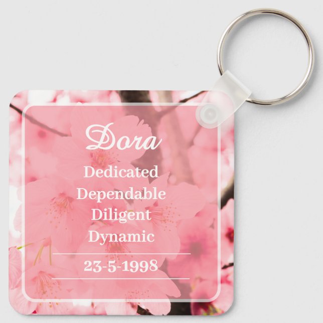 Llavero Personalized Initial Name Traits Keychain Gift (Reverso )