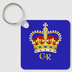 Llavero Personalized  King Charles III Monogram and Crown