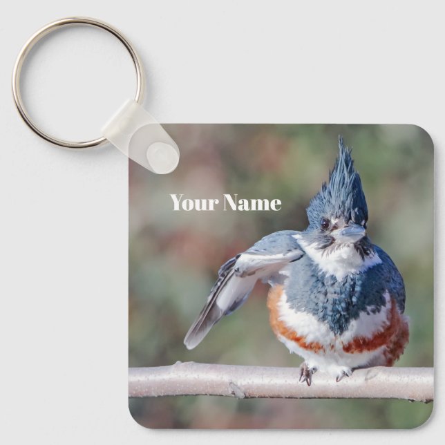 Llavero Personalized Kingfisher Keychain - Add Your Name (Anverso)