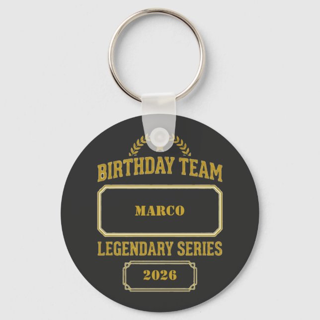 Llavero Personalized Legendary Series Gold  Birthday (Anverso)