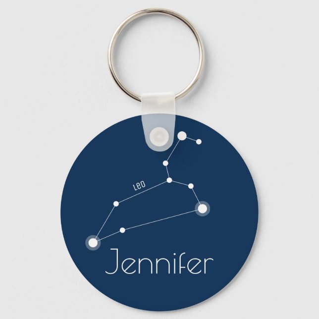 Llavero Personalized Leo Zodiac Constellation (Anverso)