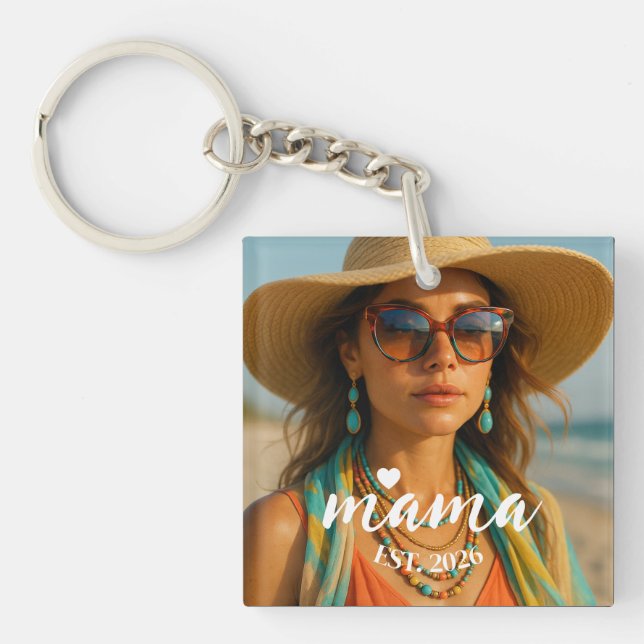 Llavero Personalized Mama Est Year Custom Gift For Mommy (Frente)