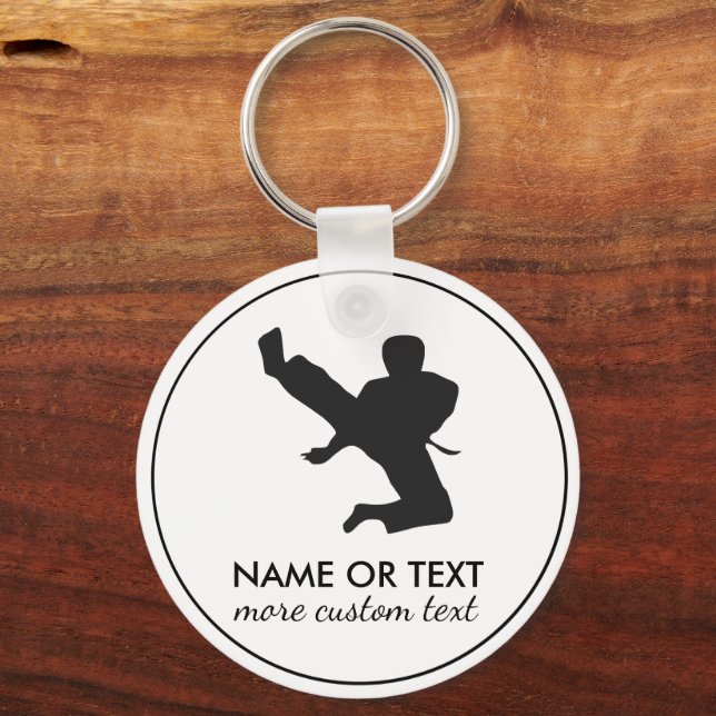 Llavero Personalized Martial Arts Karate Custom Name (Anverso)