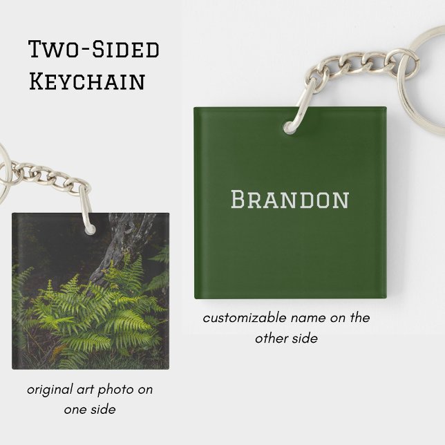 Llavero Personalized Moody Woodlands Minimal Men's Name (Subido por el creador)