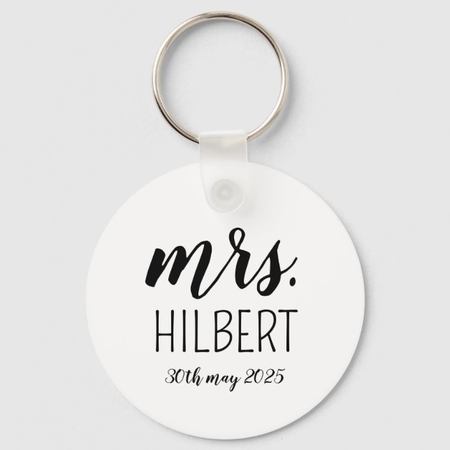 Llavero Personalized Mr and Mrs weeding party– Custom Wedd (Anverso)