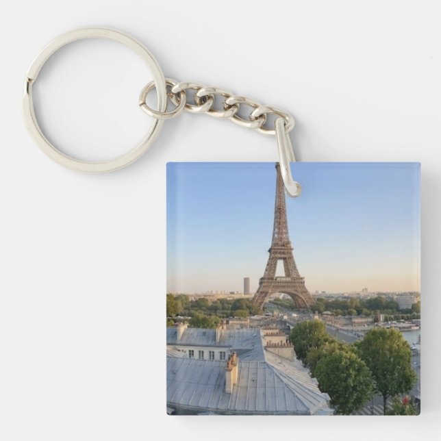 Llavero Personalized Paris City Skyline Souvenir  (Frente)