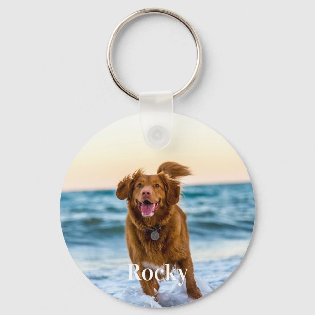 Llavero Personalized Pet Photo Dog Lover Keepsake Keychain (Anverso)