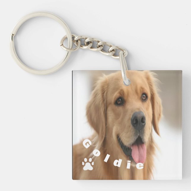 Llavero Personalized Pet  Photo Dog Lover with Pho (Frente)