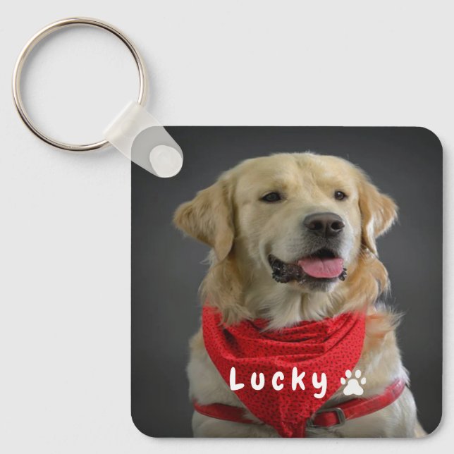 Llavero Personalized Pet  Photo Dog Lover with Pho (Anverso)