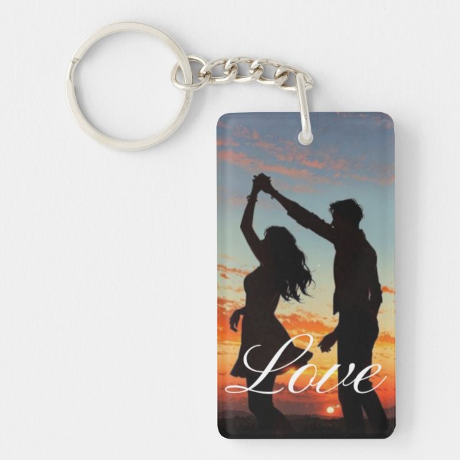 Llavero Personalized Photo and Text Photo Collage Keychain (Frente)