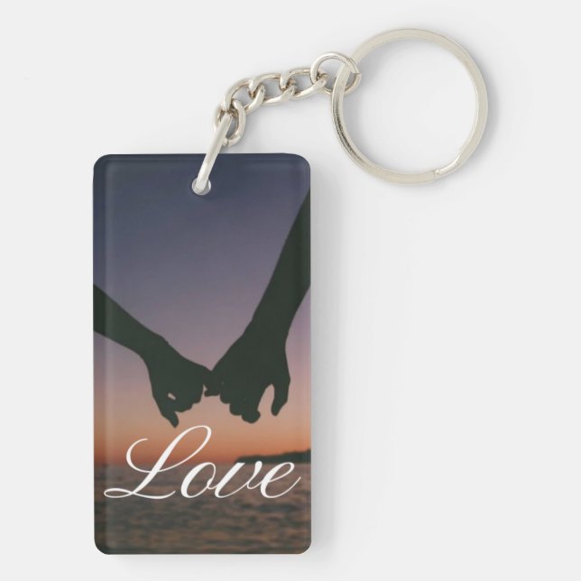 Llavero Personalized Photo and Text Photo Collage Keychain (Atrás)