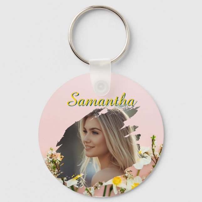 Llavero Personalized Photo Keychain | Custom Name Keychain (Anverso)